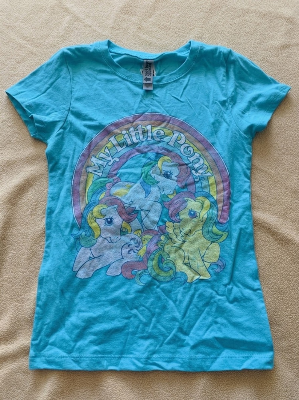 Vintage-Style Retro My Little Pony Rainbow T-Shirt age 7/8